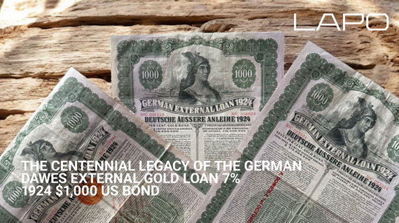 The Centennial Legacy of the German Dawes External Gold Loan 7% 1924 $1,000 US Bond