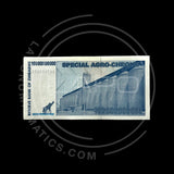 100 Pcs Zimbabwe Agro Cheque-100 Billion Dollars Pack  UNC New Banknotes