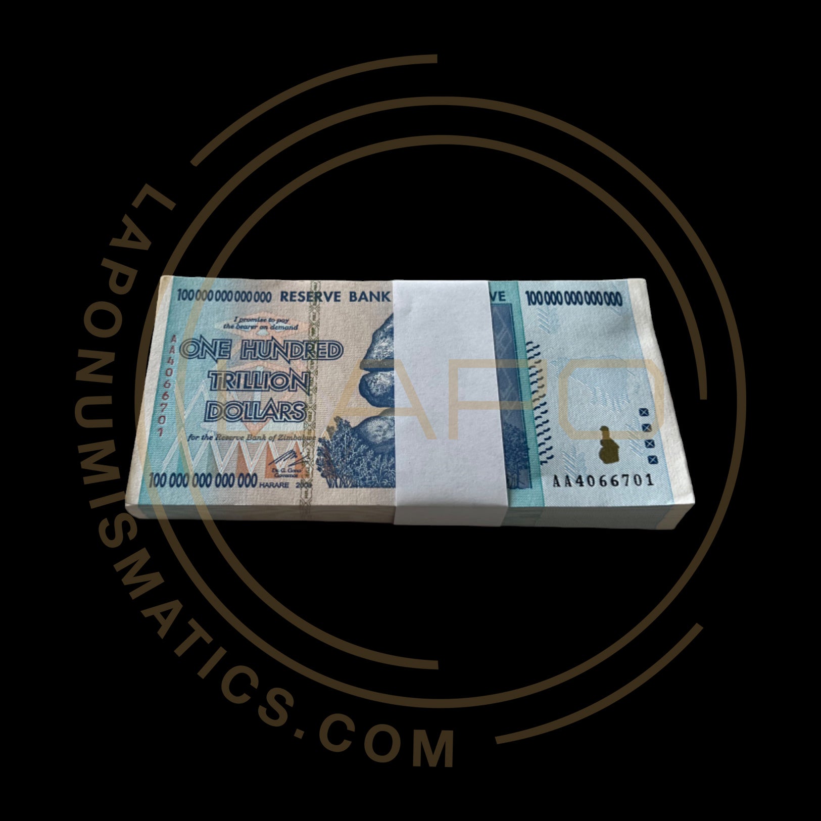 Zimbabwe-100 Trillion Dollar 100 Pcs Consecutive Uncirculated
