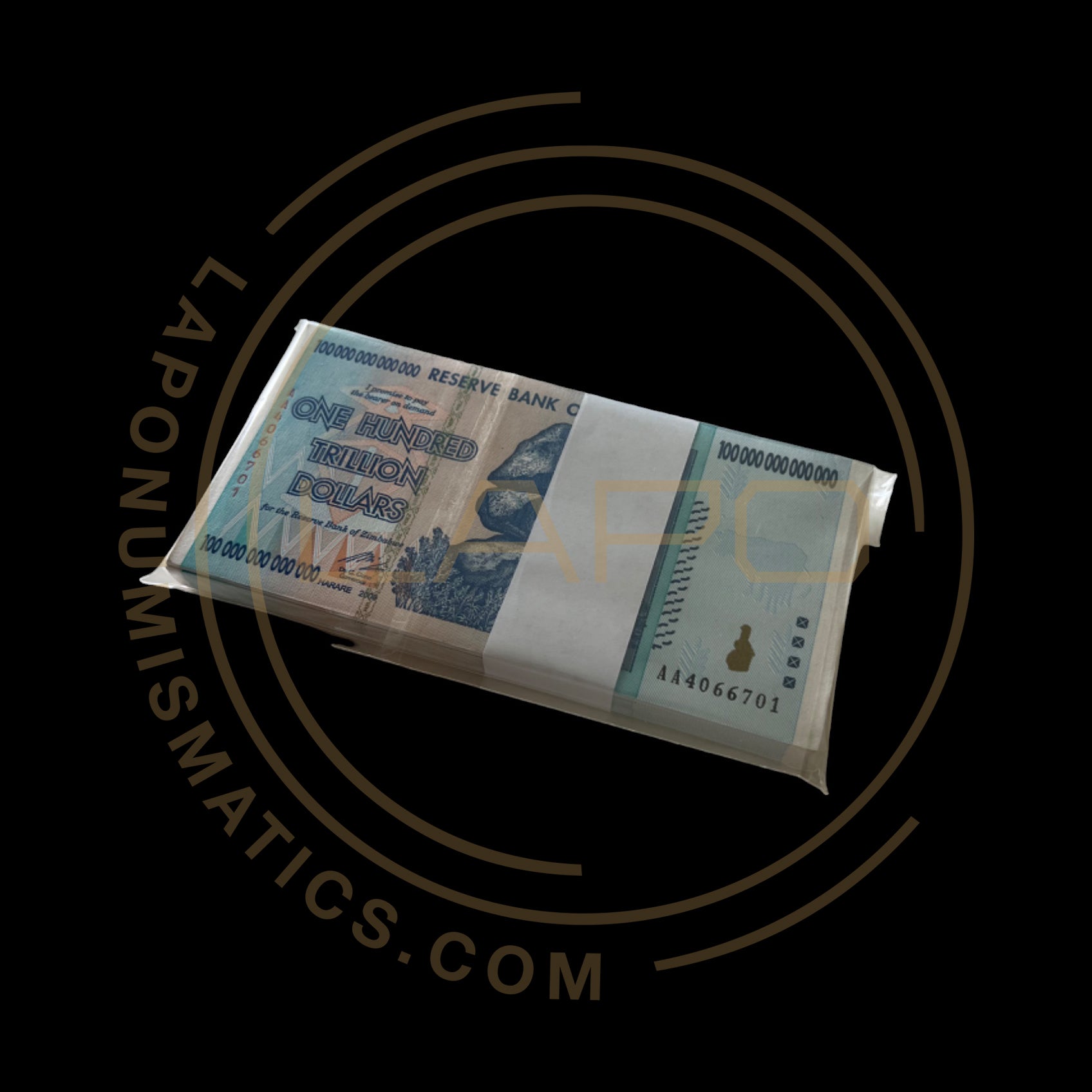 Zimbabwe-100 Trillion Dollar 100 Pcs Consecutive Uncirculated