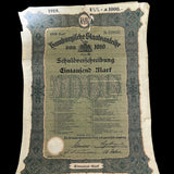 Bono del Estado de Hamburgo de 1919 Bono de 1000 marcos