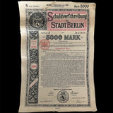 1919 La ciudad de Berlín emite un bono de 5.000 marcos.