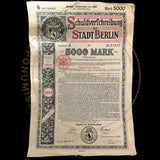 1919 Schuldverfchreibung der Stadt Berlin 5000 Marks Bond