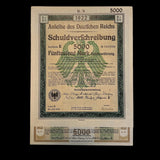 Bono de 1922 del Reich alemán: 5.000 marcos