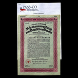 1936 German Reich 1,000 Reichsmark 4½% Treasury Bond with PASSCO COA