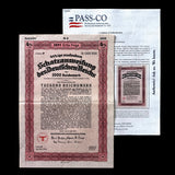 1937 German Reich 1,000 Reichsmark 4½% Treasury Bond with PASSCO COA