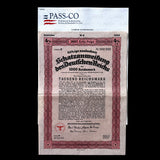 1937 German Reich 1,000 Reichsmark 4½% Treasury Bond with PASSCO COA