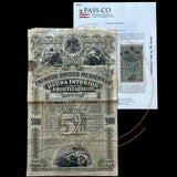 EEUU Mexicanos "Green Lady or Green Diamond"  £100 British Pounds/500 Pesos Bond With PASSCO Certificate of Authentication