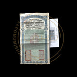 "Super Petchili" 1913 Gobierno República China - Préstamo de oro del ferrocarril Lung-Tsing-U-Haï del 5% - £ 20 con certificado de autenticación PASSCO