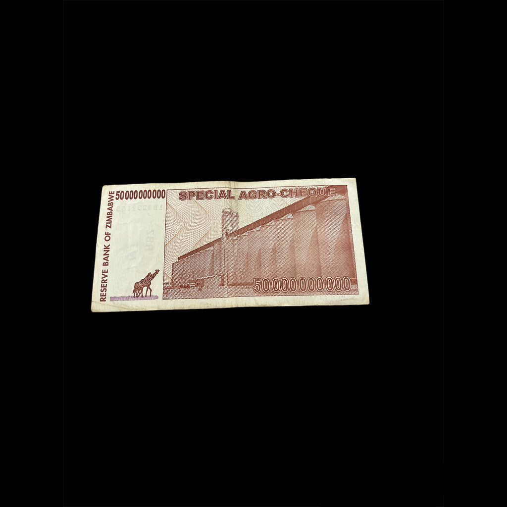 thumbnail interactive-video image 1 of Vietnam 20000 Dong Banknote (Uncirculated) & Zimbabwe 50 Billion Dollar Agro Cheque (Circulated) – Currency Lot 1 of 3